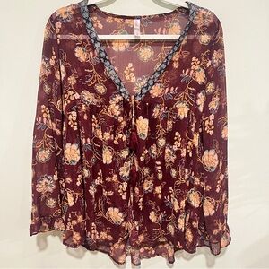 Flowy sheer womens cardigan top